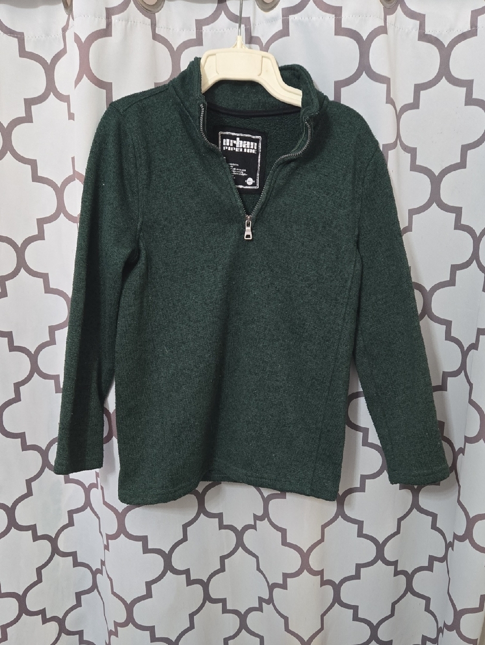 Urban Republic Kids Forest Green Quarter-Zip Pullover